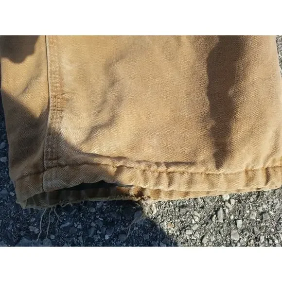 Vintage carhartt overalls 48x34 Distressed Brown Union Made In USA Discolored